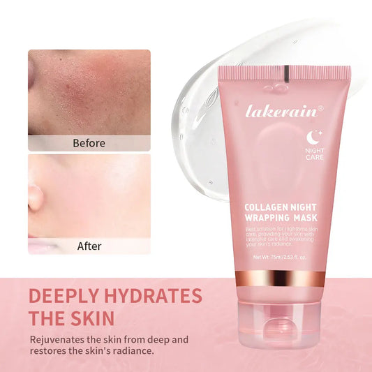 🌙 Lakerain Collagen Night Wrapping Mask – Firm, Hydrate & Glow Overnight