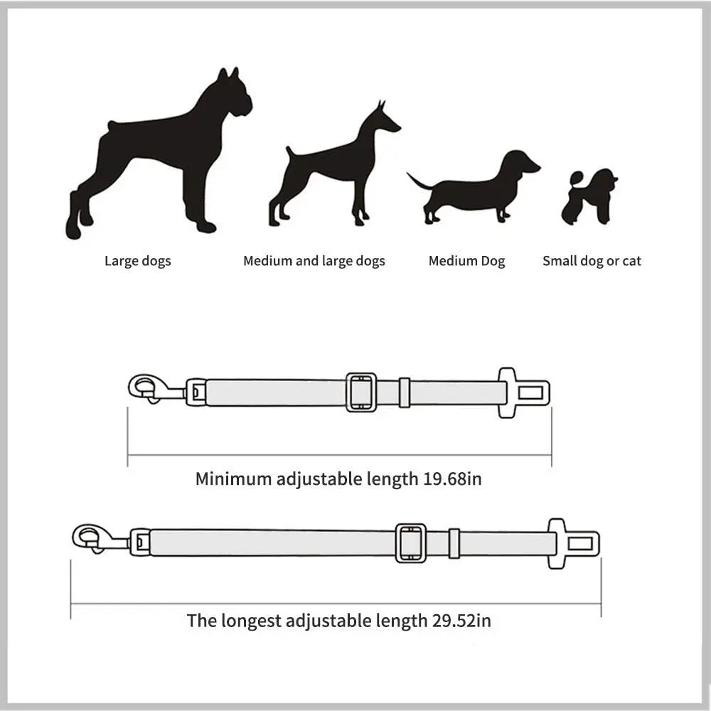 Adjustable Dog/ Cat Car Seat Belt Harness.