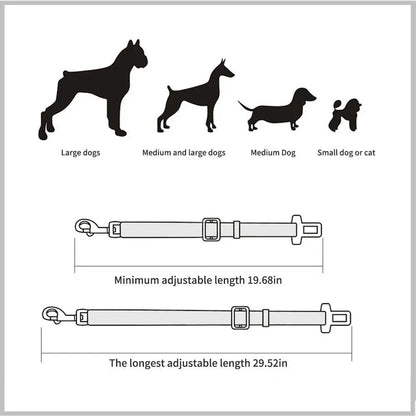Adjustable Dog/ Cat Car Seat Belt Harness.