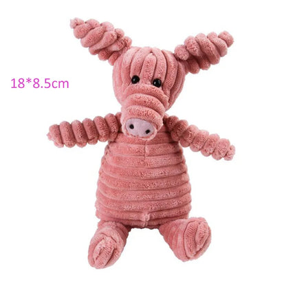 Plush High-Quality Dog Toy, Animal Shaped Bite Resistant Squeaky Corduroy Dog Toys