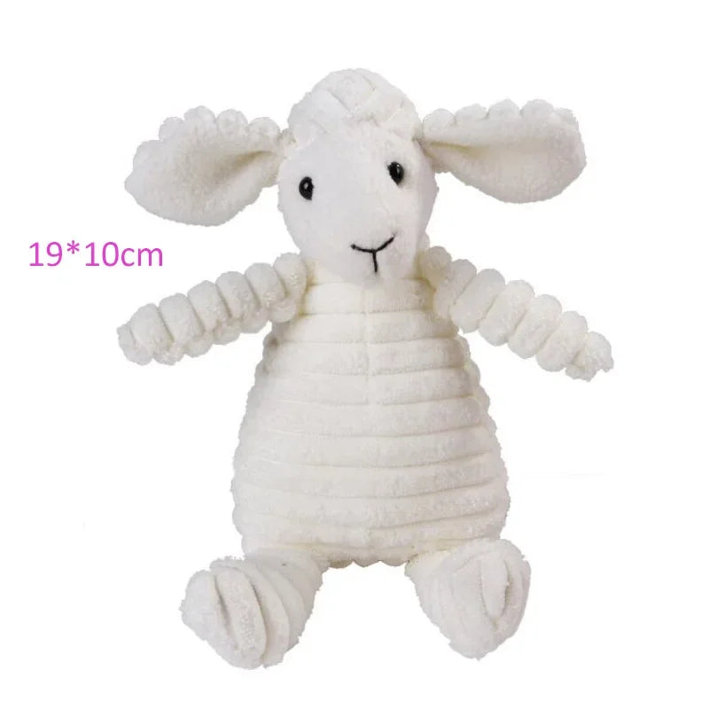 Plush High-Quality Dog Toy, Animal Shaped Bite Resistant Squeaky Corduroy Dog Toys