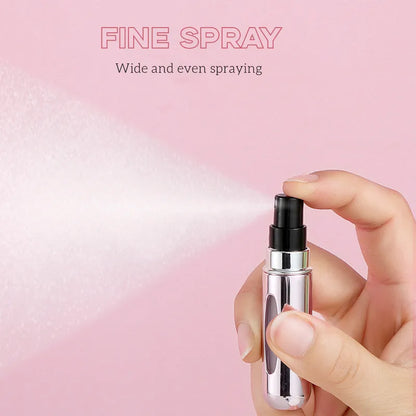 Portable Travel 5ml Bottom Charge Perfume Refillable Bottle Liquid Container For Cosmetics Spray Bottling Dispenser Press Head