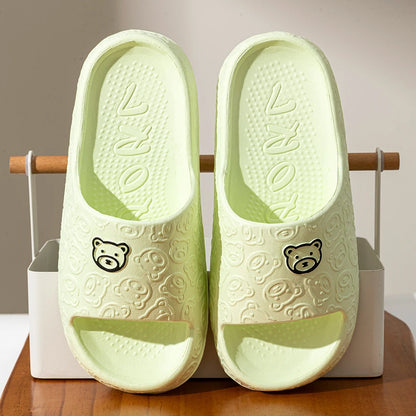 Soft Cartoon Bear Slides/ Bathroom Anti-slip grip.