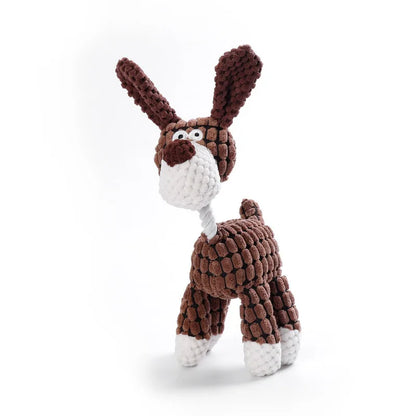 Plush High-Quality Dog Toy, Animal Shaped Bite Resistant Squeaky Corduroy Dog Toys