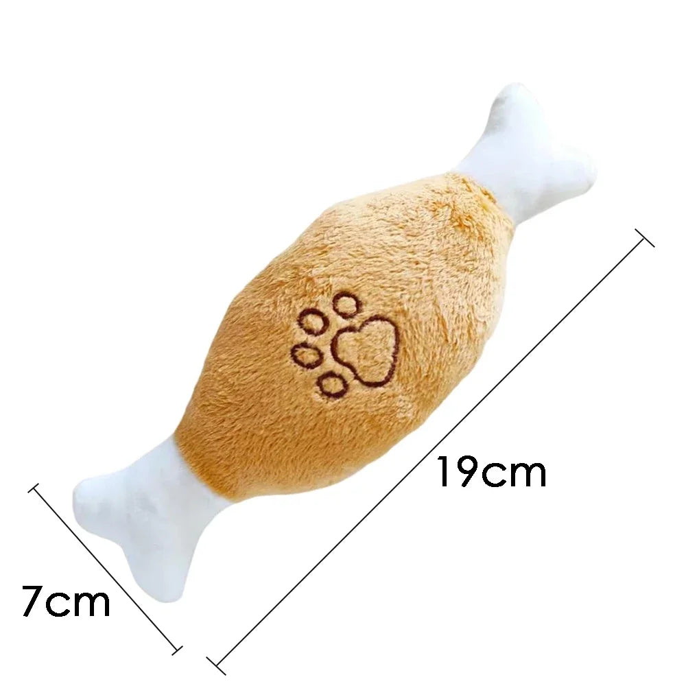 Plush High-Quality Dog Toy, Animal Shaped Bite Resistant Squeaky Corduroy Dog Toys