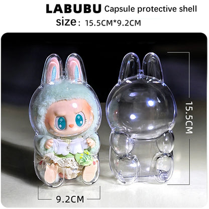 🧸 Transparent Protective Display Cover for Labub V1/V2 Plush Dolls