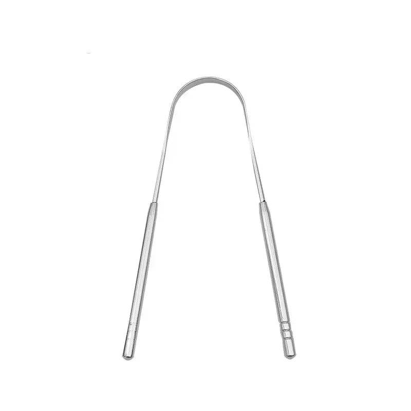 👅 Stainless Steel Tongue Scraper (4 Colors) – Fresh Breath & Oral Hygiene Made Simple