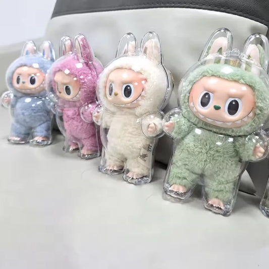 🧸 Transparent Protective Display Cover for Labub V1/V2 Plush Dolls