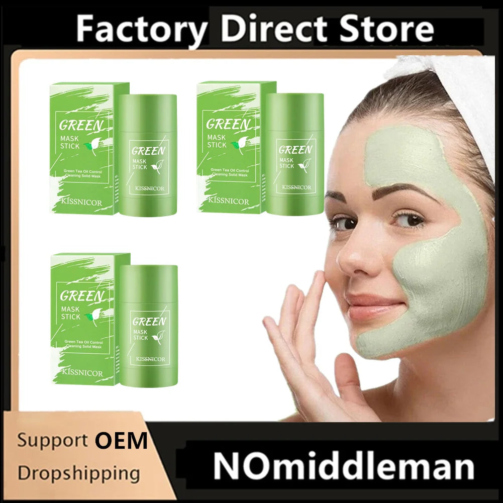 🍃 Green Tea Cleansing Stick Mask – Deep Clean, Shrink Pores & Remove Blackheads