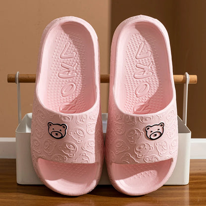 Soft Cartoon Bear Slides/ Bathroom Anti-slip grip.