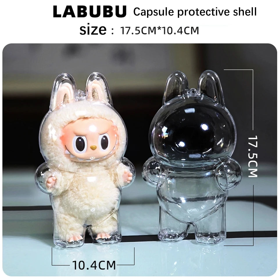 🧸 Transparent Protective Display Cover for Labub V1/V2 Plush Dolls