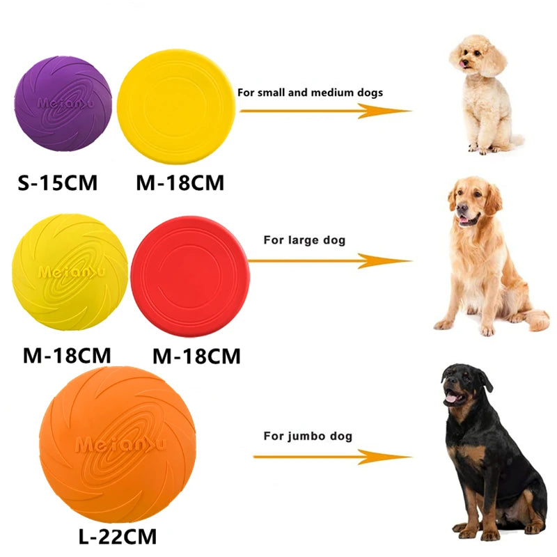 OUZEY Bite Resistant Flying Disc Toys For Dog/ Multifunction Pet Training Toy
