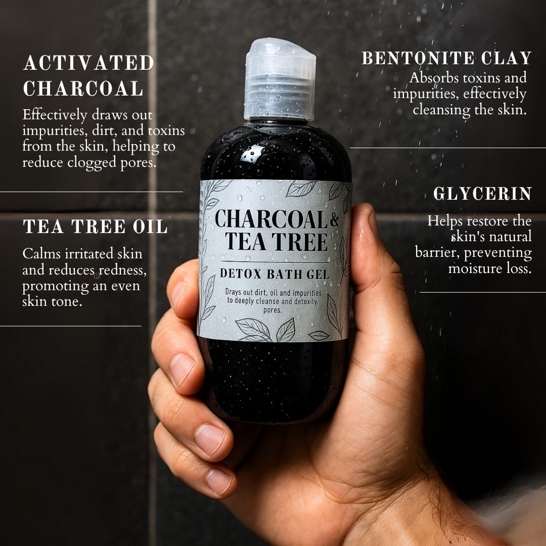 Charcoal & Tea Tree Detox Shower Bath Gel-3