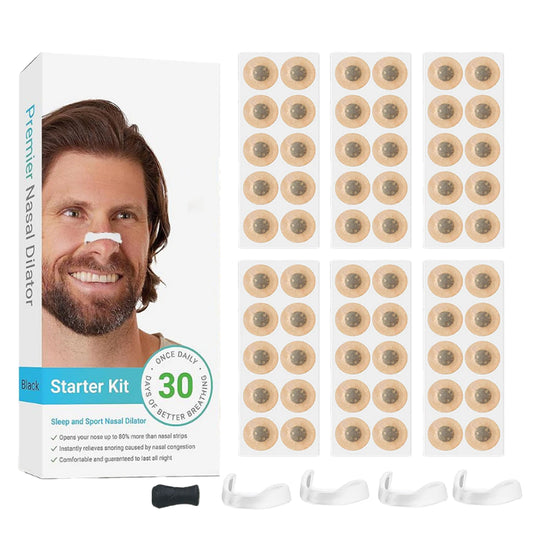 30Days/Box Sport Nasal Dilator Sleep Aid Magnetic Nose Strips Breathing Dilators Starter Kit for Snoring Reduction