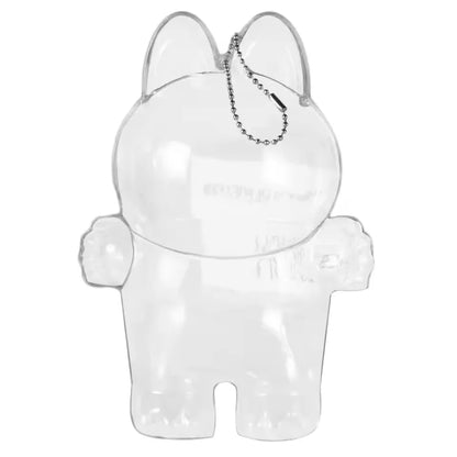 🧸 Transparent Protective Display Cover for Labub V1/V2 Plush Dolls