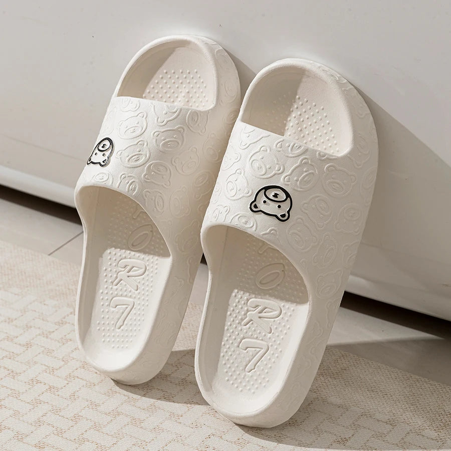Soft Cartoon Bear Slides/ Bathroom Anti-slip grip.