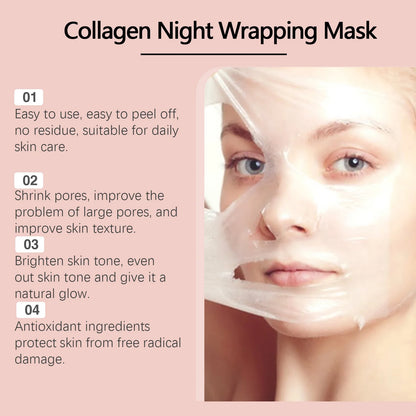 🌙 Collagen Peel-Off Overnight Mask – Hydrate, Firm & Glow While You Sleep