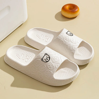 Soft Cartoon Bear Slides/ Bathroom Anti-slip grip.