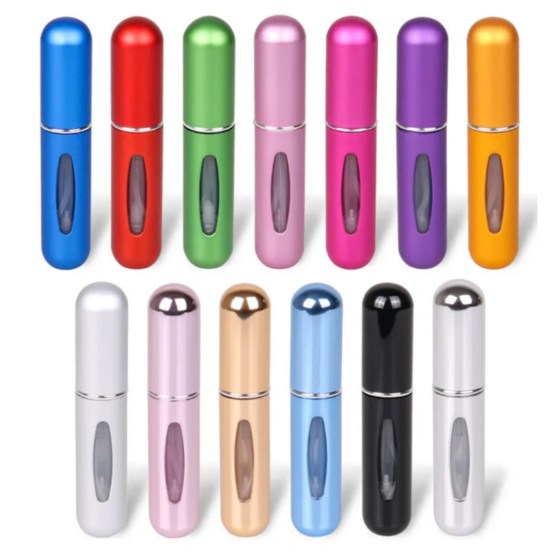 Portable Travel 5ml Bottom Charge Perfume Refillable Bottle Liquid Container For Cosmetics Spray Bottling Dispenser Press Head