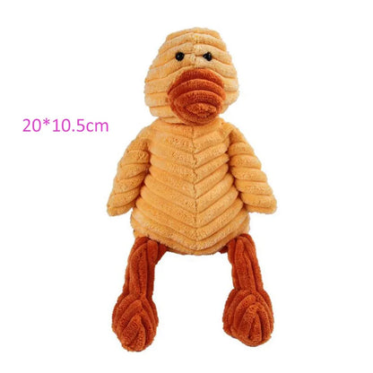 Plush High-Quality Dog Toy, Animal Shaped Bite Resistant Squeaky Corduroy Dog Toys