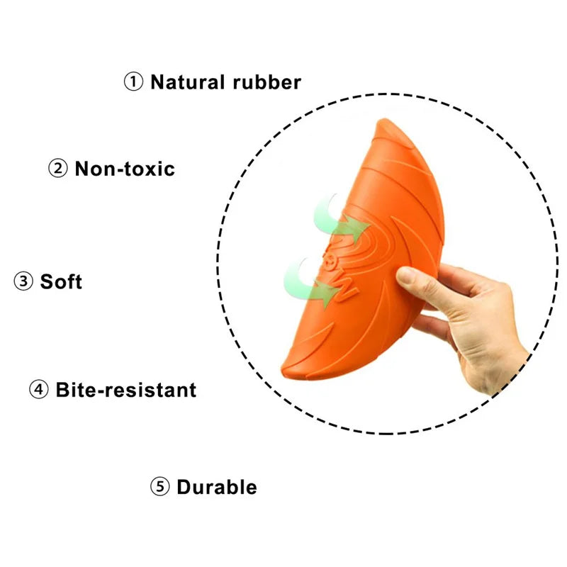 OUZEY Bite Resistant Flying Disc Toys For Dog/ Multifunction Pet Training Toy
