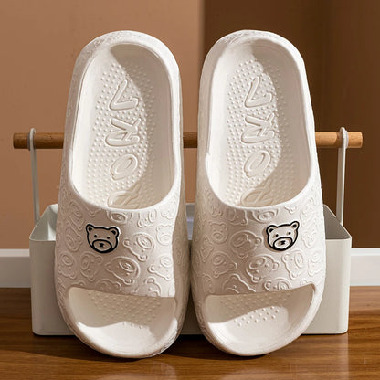 Soft Cartoon Bear Slides/ Bathroom Anti-slip grip.