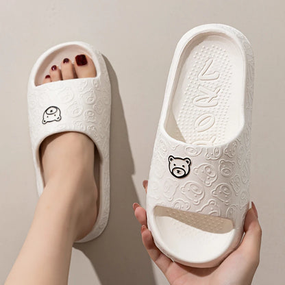 Soft Cartoon Bear Slides/ Bathroom Anti-slip grip.