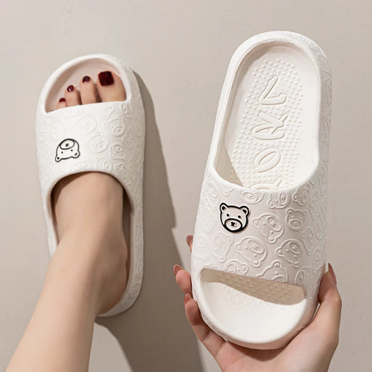 Soft Cartoon Bear Slides/ Bathroom Anti-slip grip.
