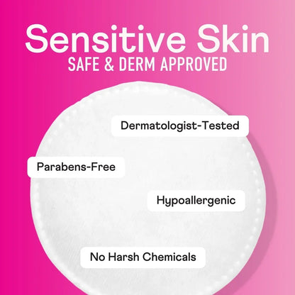 Chlorine Free Cotton Rounds Premium Dual-Sided Soft Absorbent Hypoallergenic Sensitive Skin Safe Biodegradable Makeup Removal pads